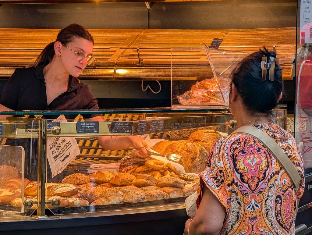 Baked Goods Counter At Market Hall