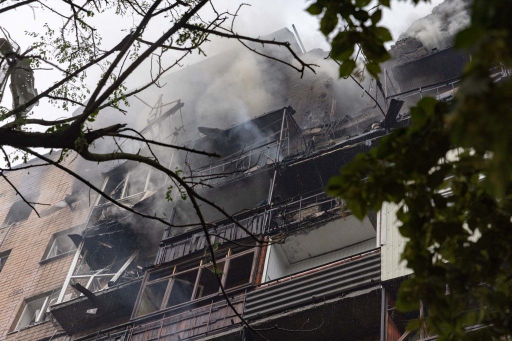 Aftermath Of A Russian Drone Attack In Kharkiv