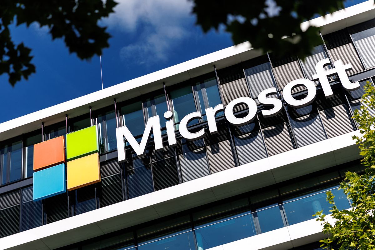 Branding at the headquarters of Microsoft Germany