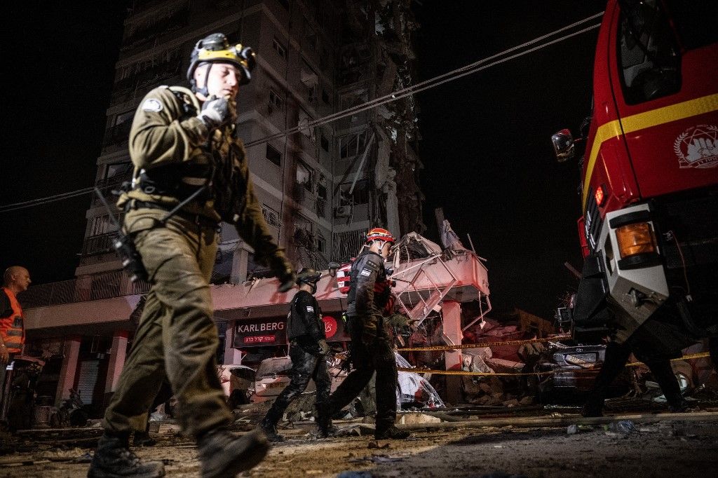 Aftermath of Iranian Missile Strike in Bat Yam