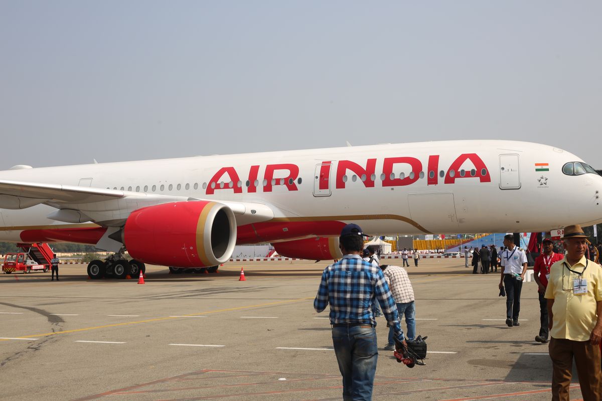 India:,On,18th,January,,2024.,Airindia's,First,A350-900,Aircraft,Powered