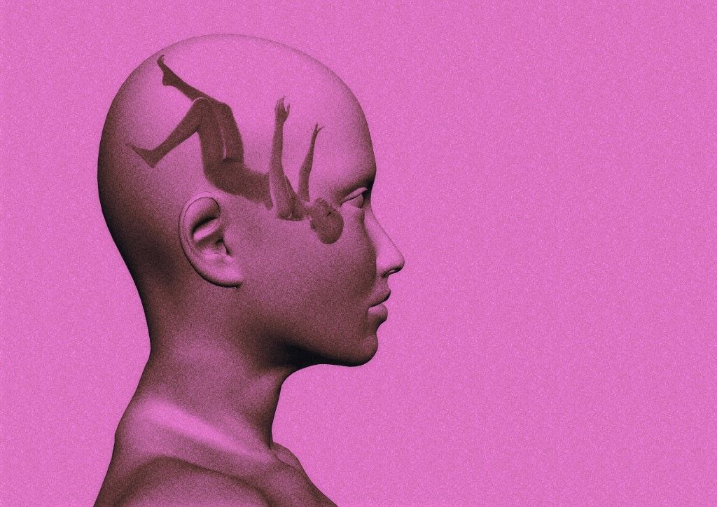 Nightmare, conceptual illustration alvás álom