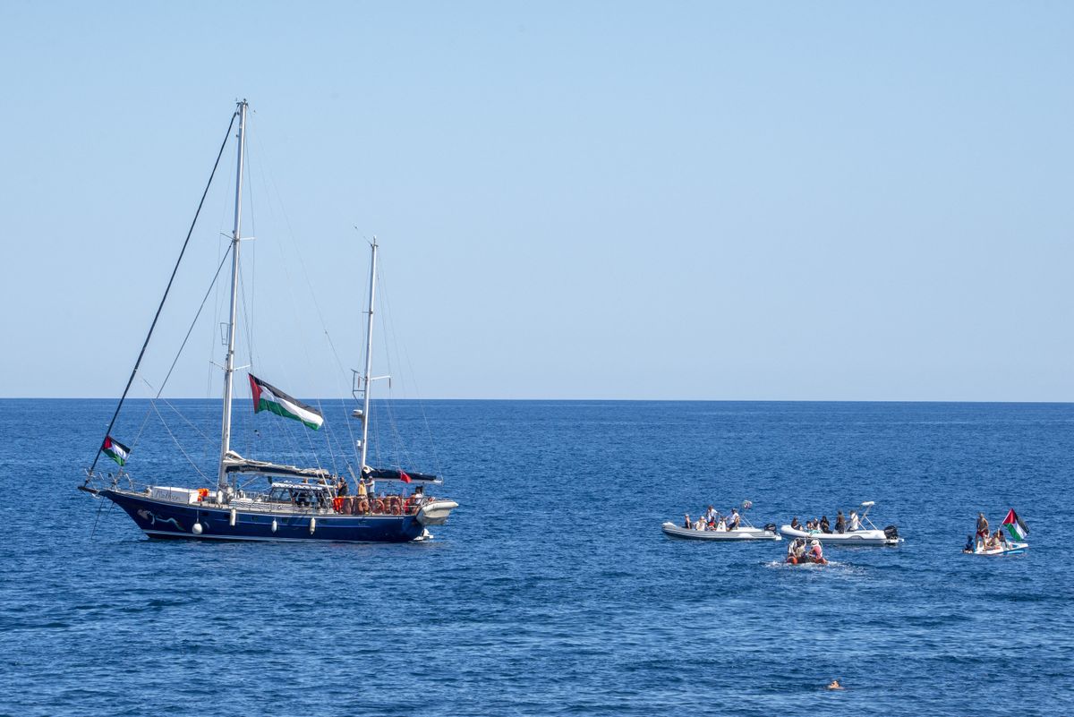 Greta Thunberg joins Freedom Flotilla aid ship for Gaza in Italy