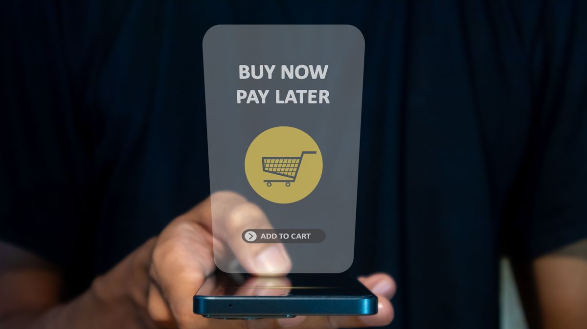 BNPL,A,Man,Using,A,Smart,Phone,For,Online,Shopping,With