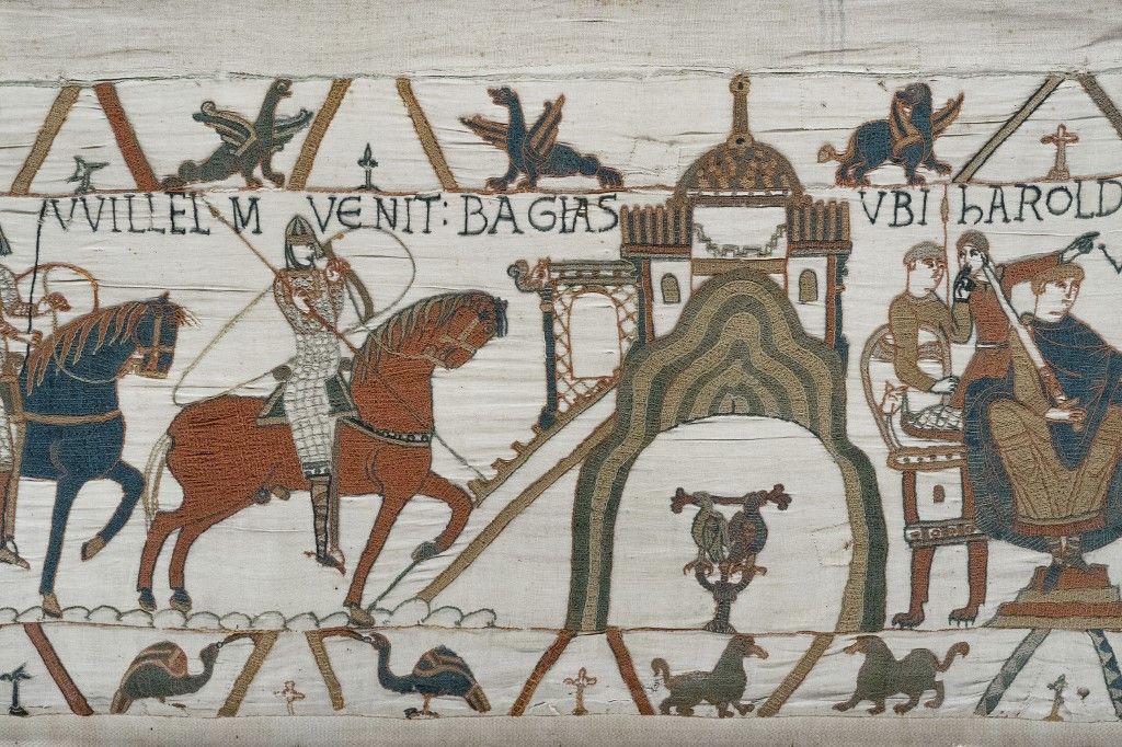 France basse normandie calvados bayeux tapestry museum tapestry bayeux tapestry queen mathilde