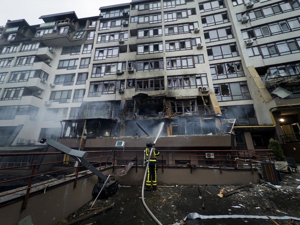 Aftermath of Russian attack in Kyiv?s Shevchenkivskyi district Oroszország futószalagon gyártja az Ukrajnát letaroló drónokat