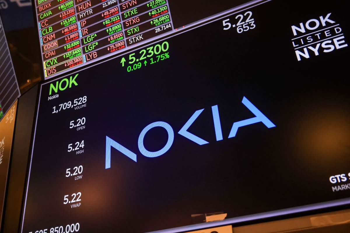 Nokia signage.