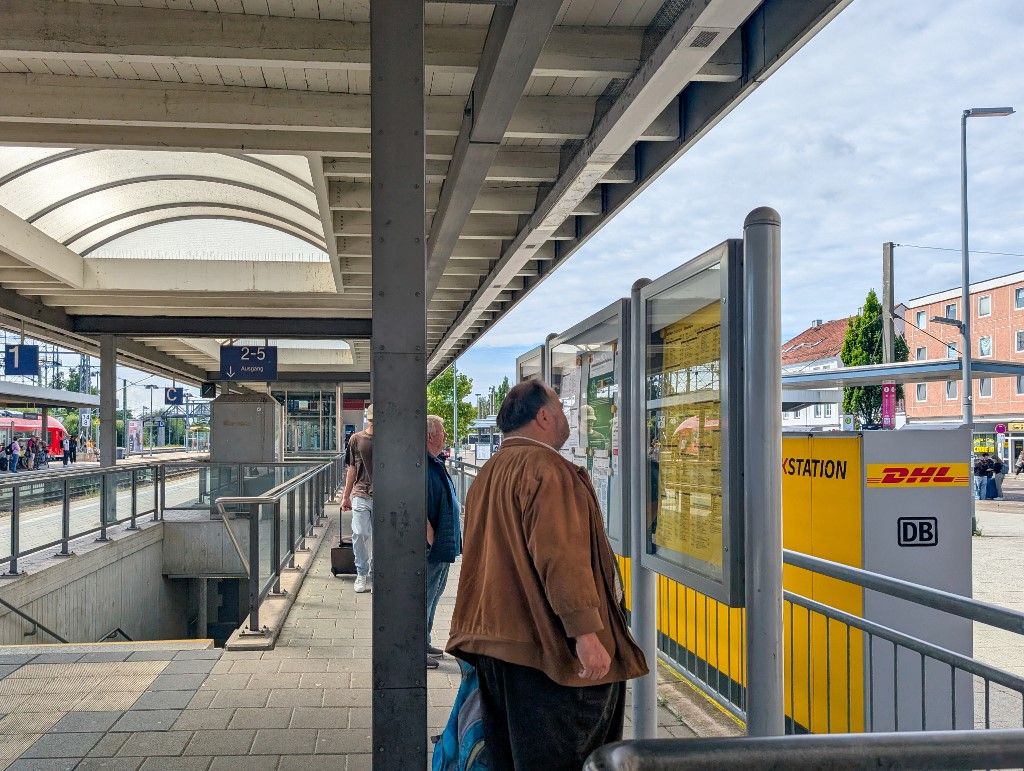 German Train Station Of Memmingen