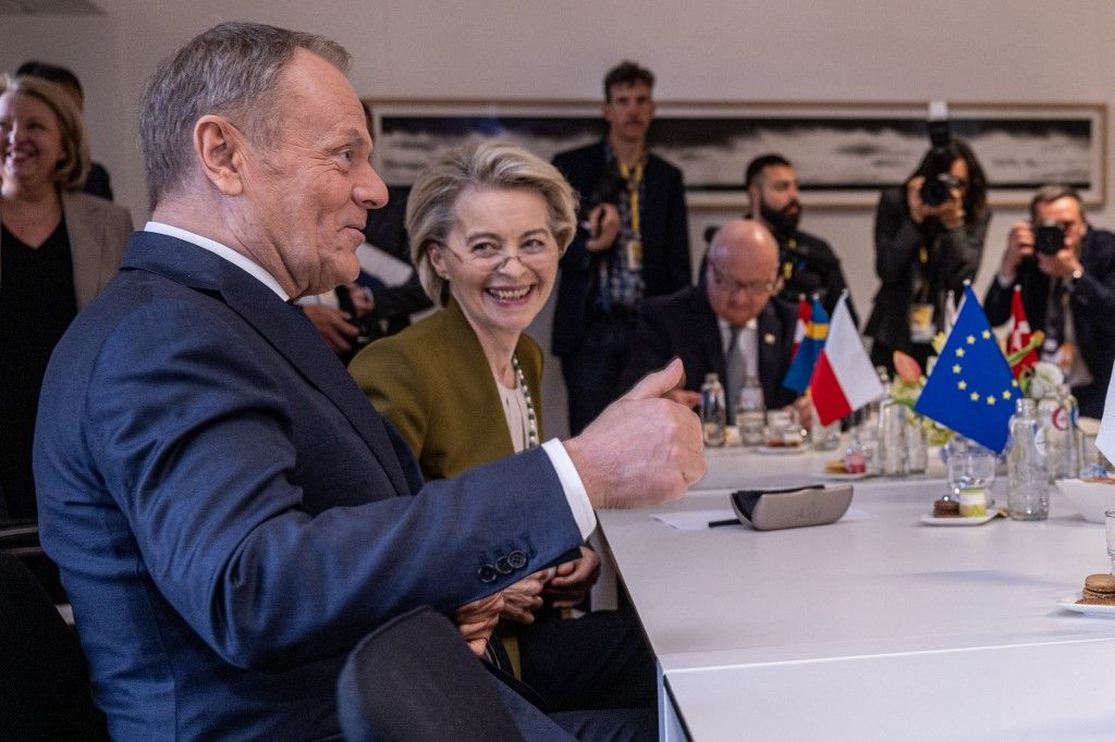 Donald Tusk Ursula von der Leyen uniós költségvetés