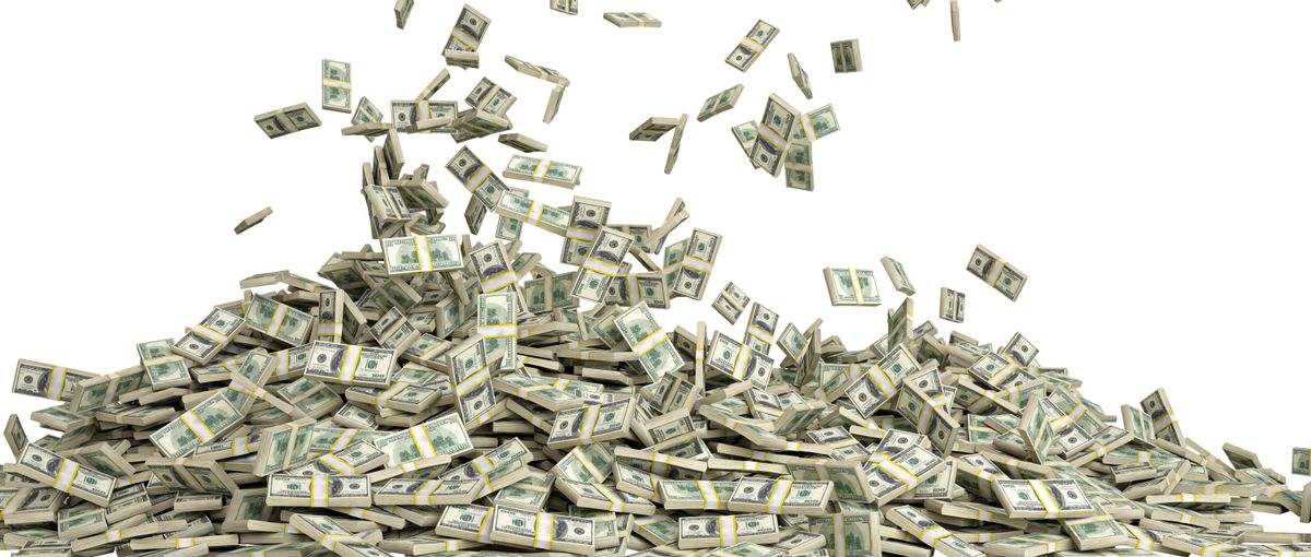 3d,Illustration,Falling,Us,Dollar,Bills,Isolated,Transparent,Backdrop pénzeső, vagyon