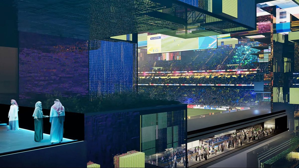 A Neom projekt egyik szupervárosában, a The Line-ban kapna helyet a 2034-es FIFA-világbajnokság egyik stadionja, amely a VB után a szaúdi profi ligás Al-Hilal és Al-Nassr labdarúgóklubok otthona lenne. Fotó: Northfoto
