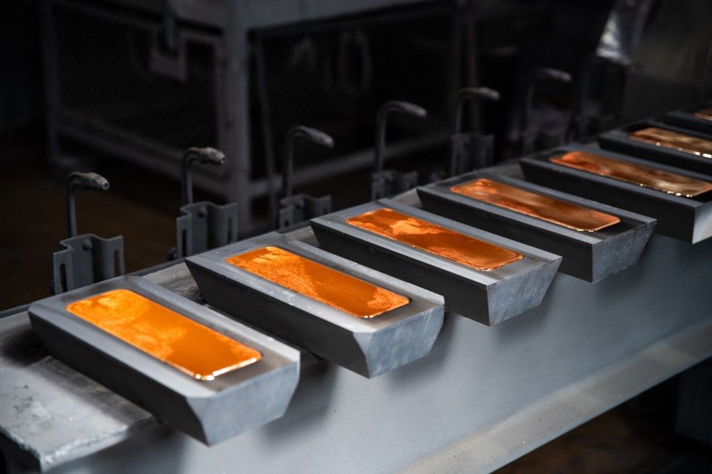 Krastsvetmet, Russian company, produces 99.99% pure gold bars in Krasnoyarsk