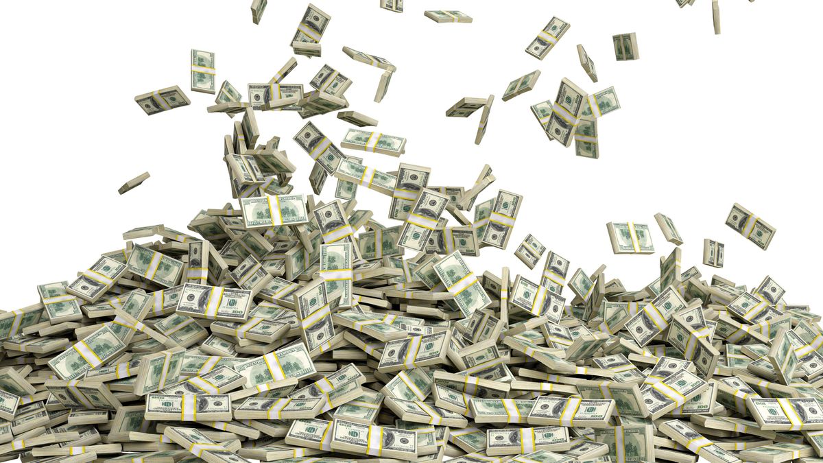 3d,Illustration,Falling,Us,Dollar,Bills,Isolated,Transparent,Backdrop