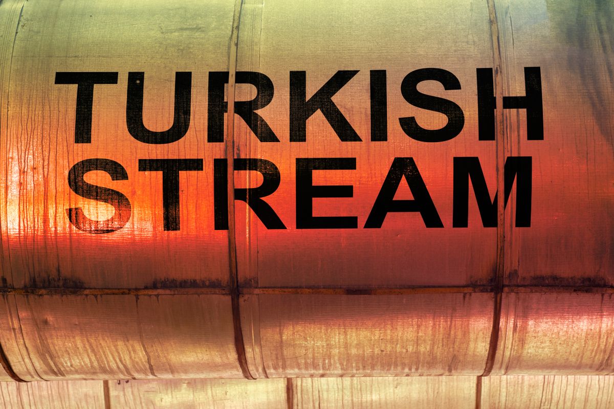 Pipeline,With,The,Inscription,Turkish,Stream,At,Red,Sunset
