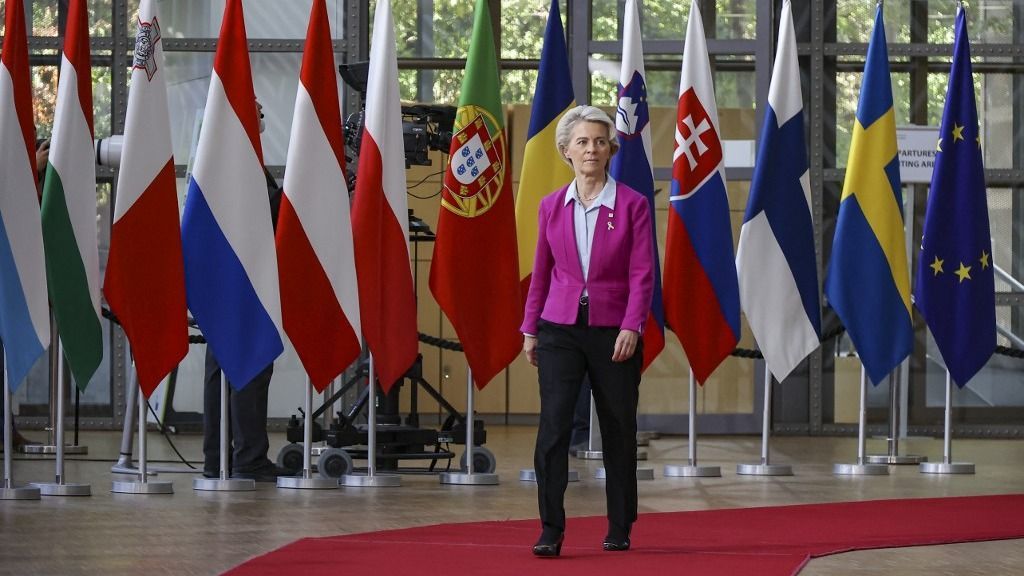 Ursula Von Der Leyen President Of The European Commission At The European Council