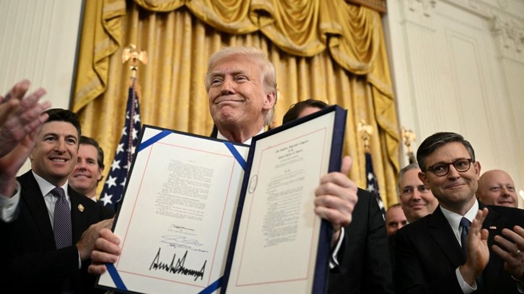 President Donald Trump signs the GENIUS Act (Guiding and Establishing National Innovation for US Stablecoins Act)