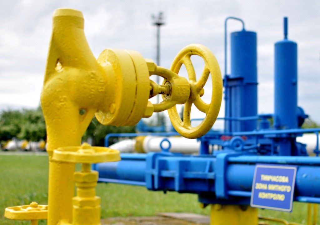 A gas pipe line at the gas measuring