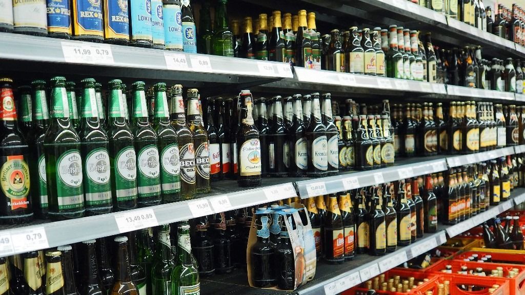 Beer in a German supermarket német söripar