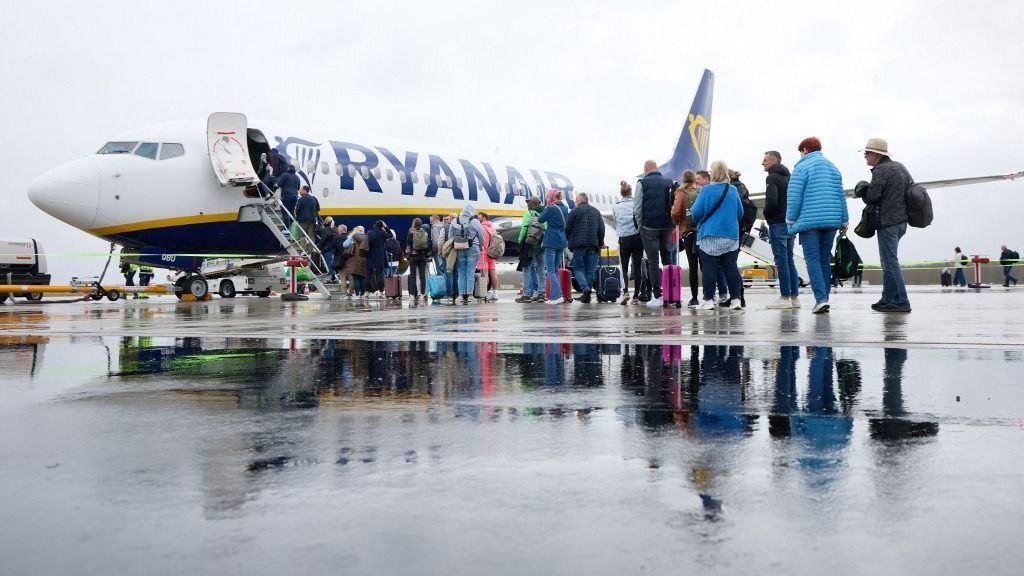 First Ryanair flight from Lübeck Airport to Mallorca