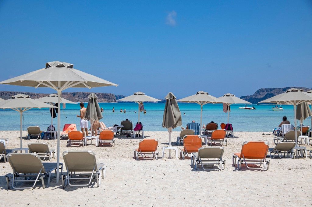 Tourism In Greece - Famous Balos Beach In Crete Island görög nyaralás görögország