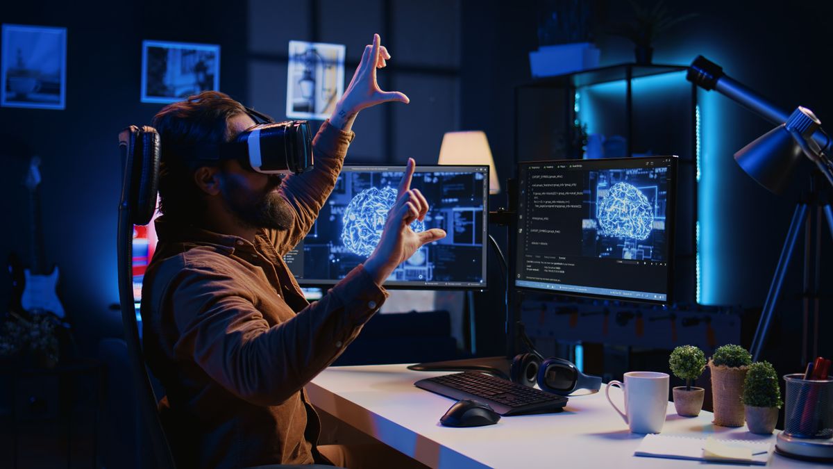 Computer,Scientist,Wearing,Vr,Glasses,Panicking,After,Ai,Gains,Omniscience,mesterséges intelligencia