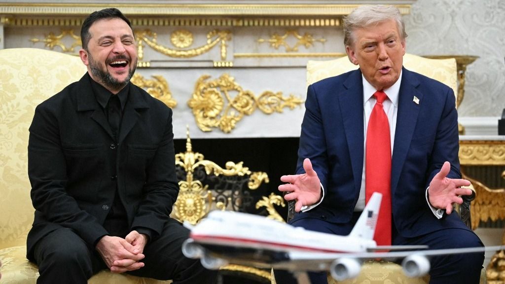 Ukrajna államfője Volodimir Zelenszkij és Donald J. Trump az Egyesült Államok elnöke egy korábbi találkozójuk során. /Fotó: Mandel Ngan / AFP