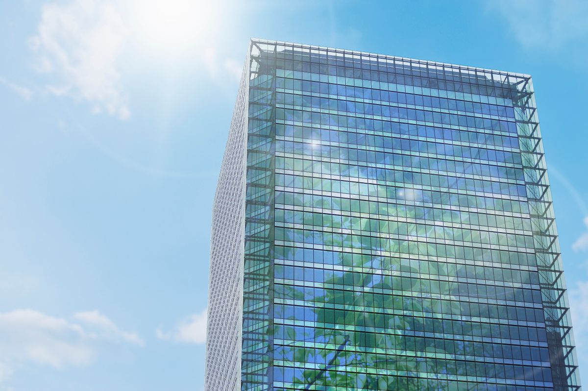 Tree image of office building