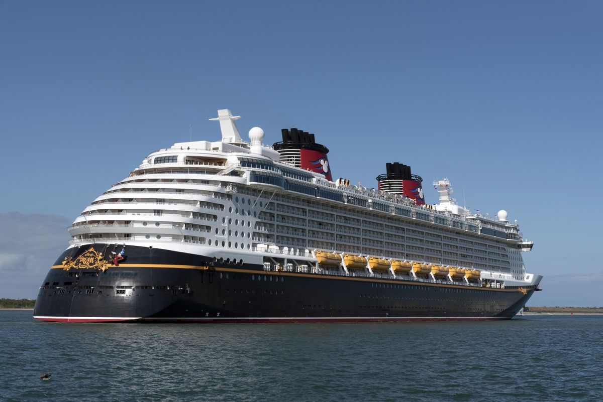 The,Disney,Dream,Cruise,Ship,Departing,Port,Canaveral,Florida,Usa.