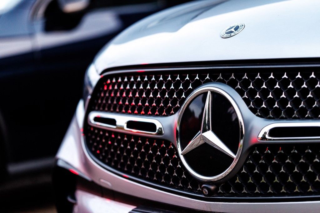 Mercedes-Benz logo on a vehicle of the brand