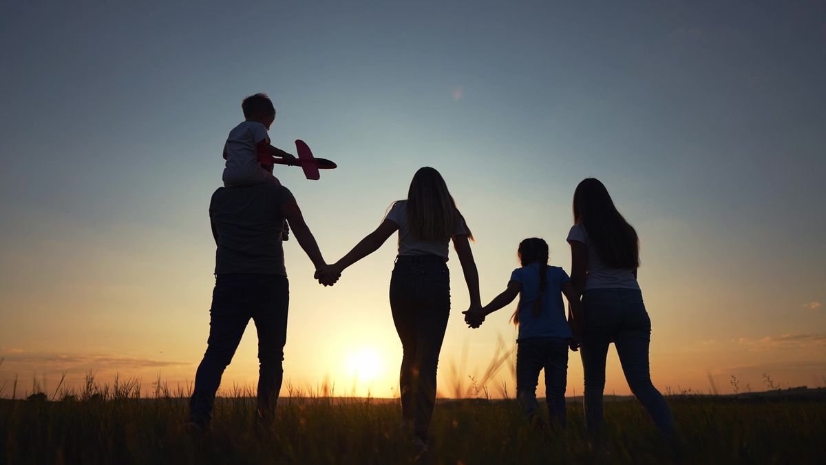 People,In,The,Park.,Happy,Family,Silhouette,Walk,At,Sunset. orbán viktor