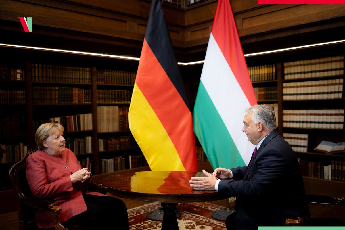Angela Merkelt fogadta Orbán Viktor 