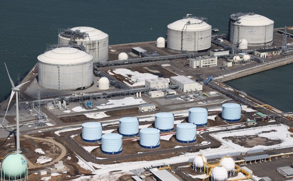 Ishikari LNG base in Hokkaido, Japan
