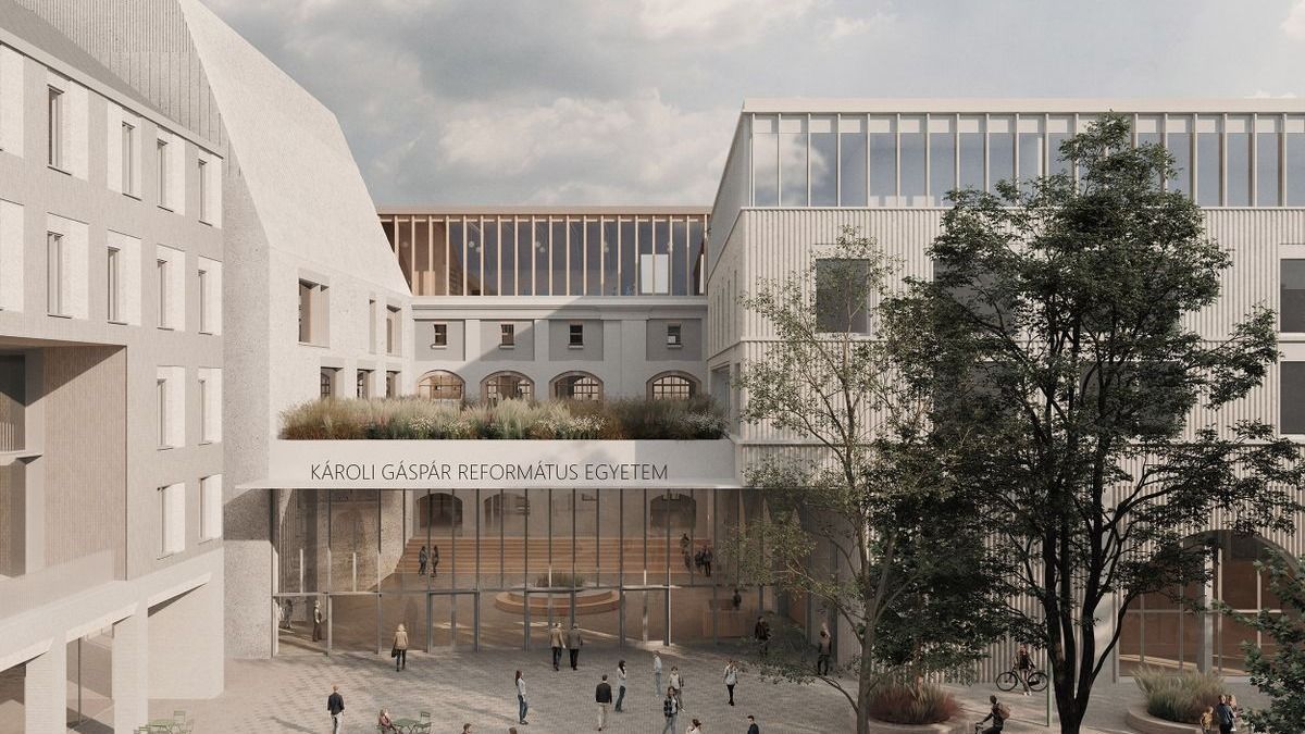 Látványos építészeti megoldásokkal készül majd a Károli Gáspár Református Egyetem új épületegyüttese