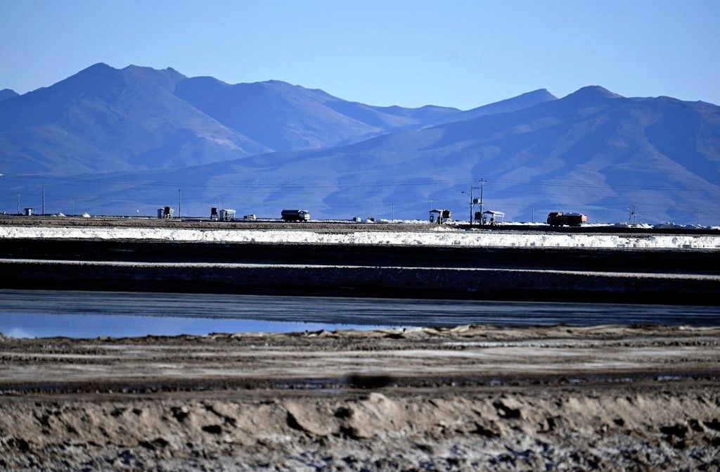 Lithium carbonate plant in Uyuni, Bolivia