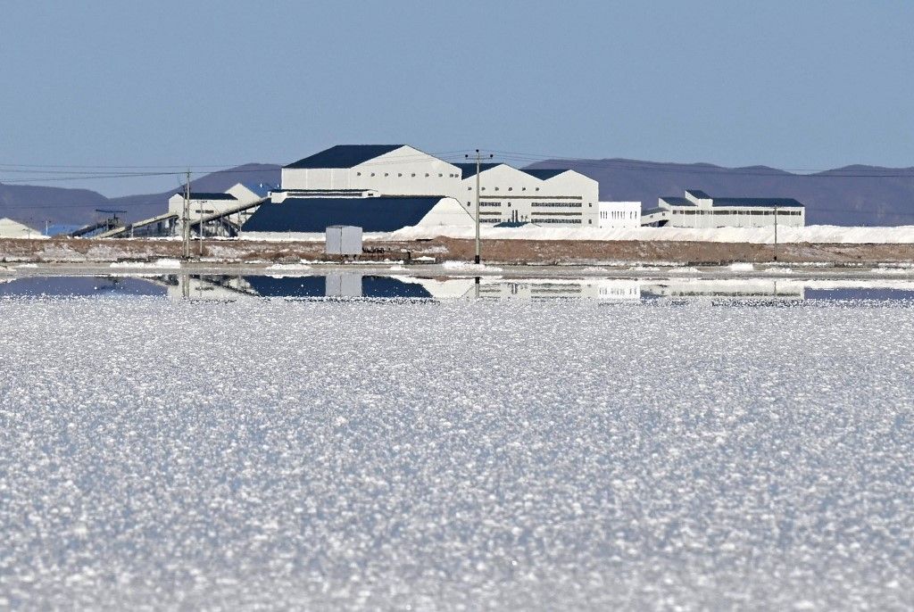 Lithium carbonate plant in Uyuni, Bolivia