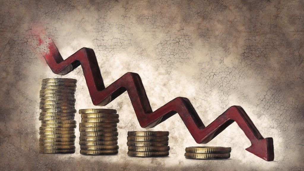 forint Economic downturn, conceptual illustration