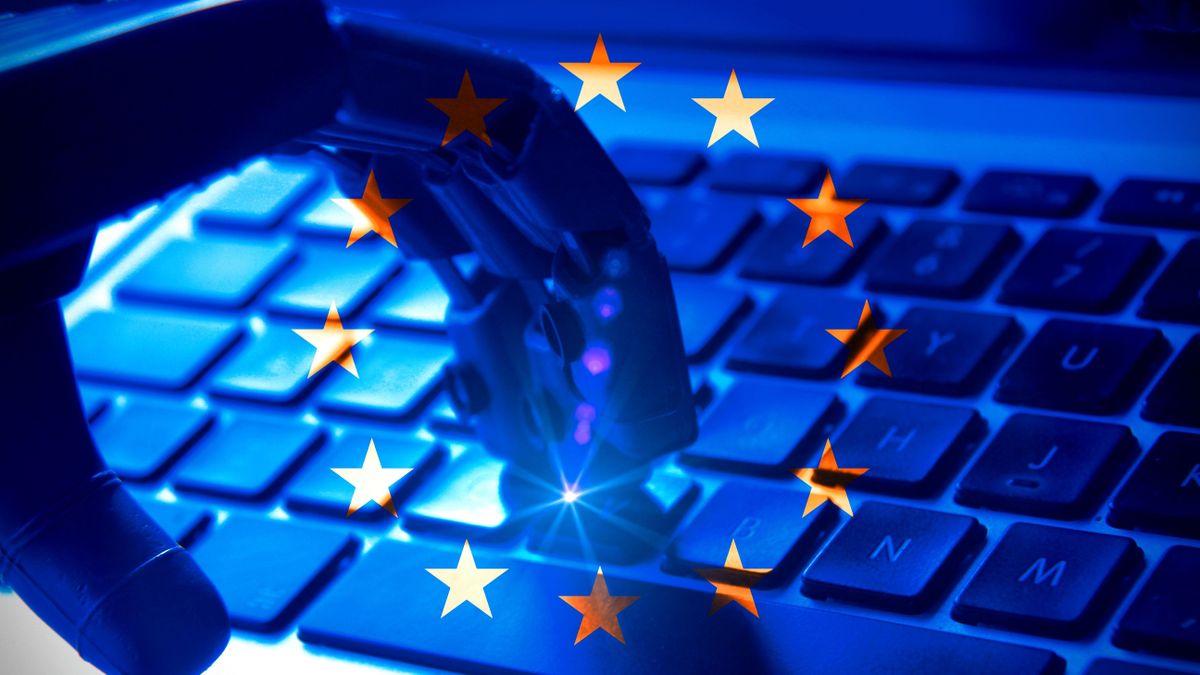 lufi,Artificial,Intelligence,Circuit,Line,Style.,Europe,Flag,Machine,Learning,Design.