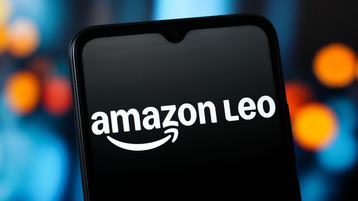 Amazon Leo, In,This,Photo,Illustration,,The,Amazon,Leo,Logo,Is,Seen