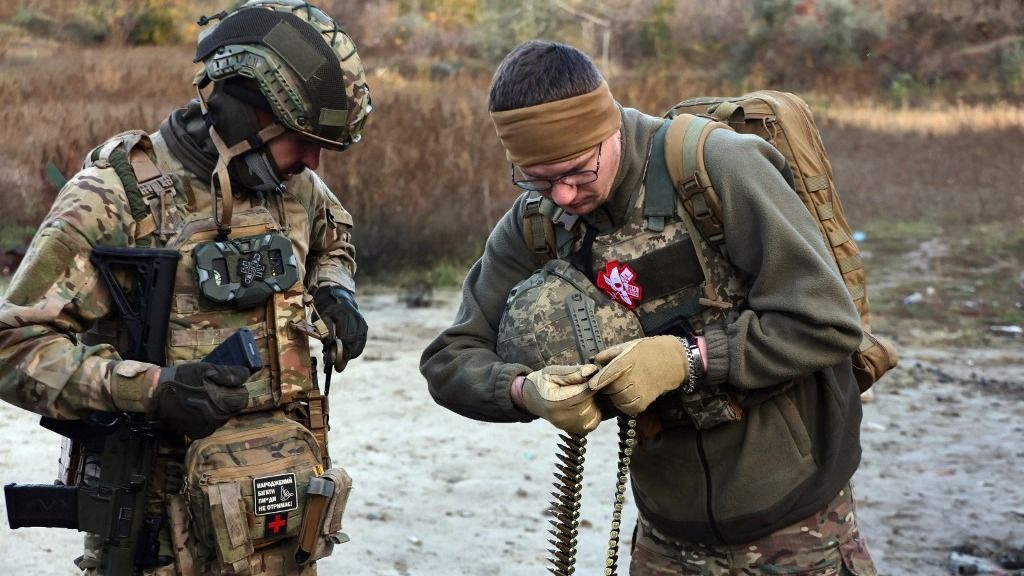 Ukraine's Khartiia Brigade Soldiers Go Through Shooting Drill In Kharkiv region ukrán hadsereg