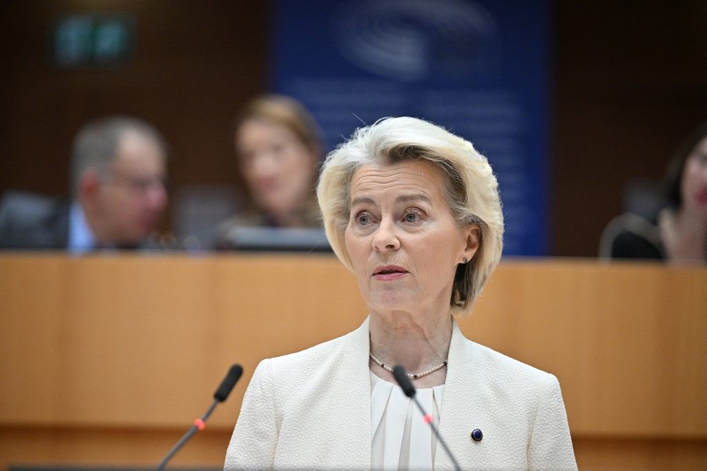 EU Commission President von der Leyen addresses European Parliament on Council conclusions