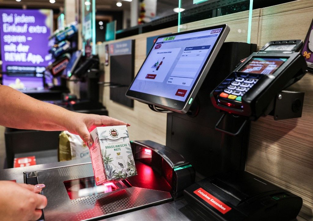 Rewe - Self-service checkout bolti szarkák