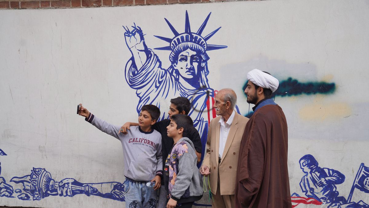 Iranians Rally At Former US Embassy new york
