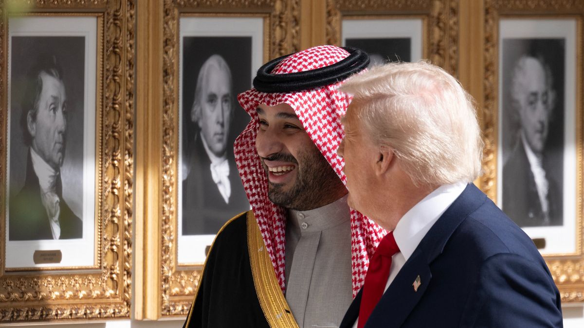 Saudi crown prince meets Trump szaúd