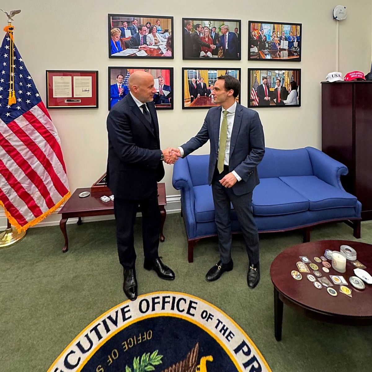 Jászai Gellért, a 4iG elnöke is része Orbán Viktor washingtoni küldöttségének / forrás: 4iG,