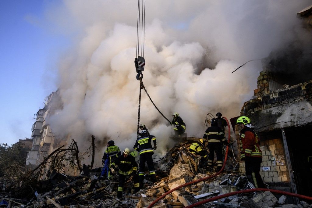 Aftermath Of A Massive Russian Missile And Drone Attack On Kyiv
