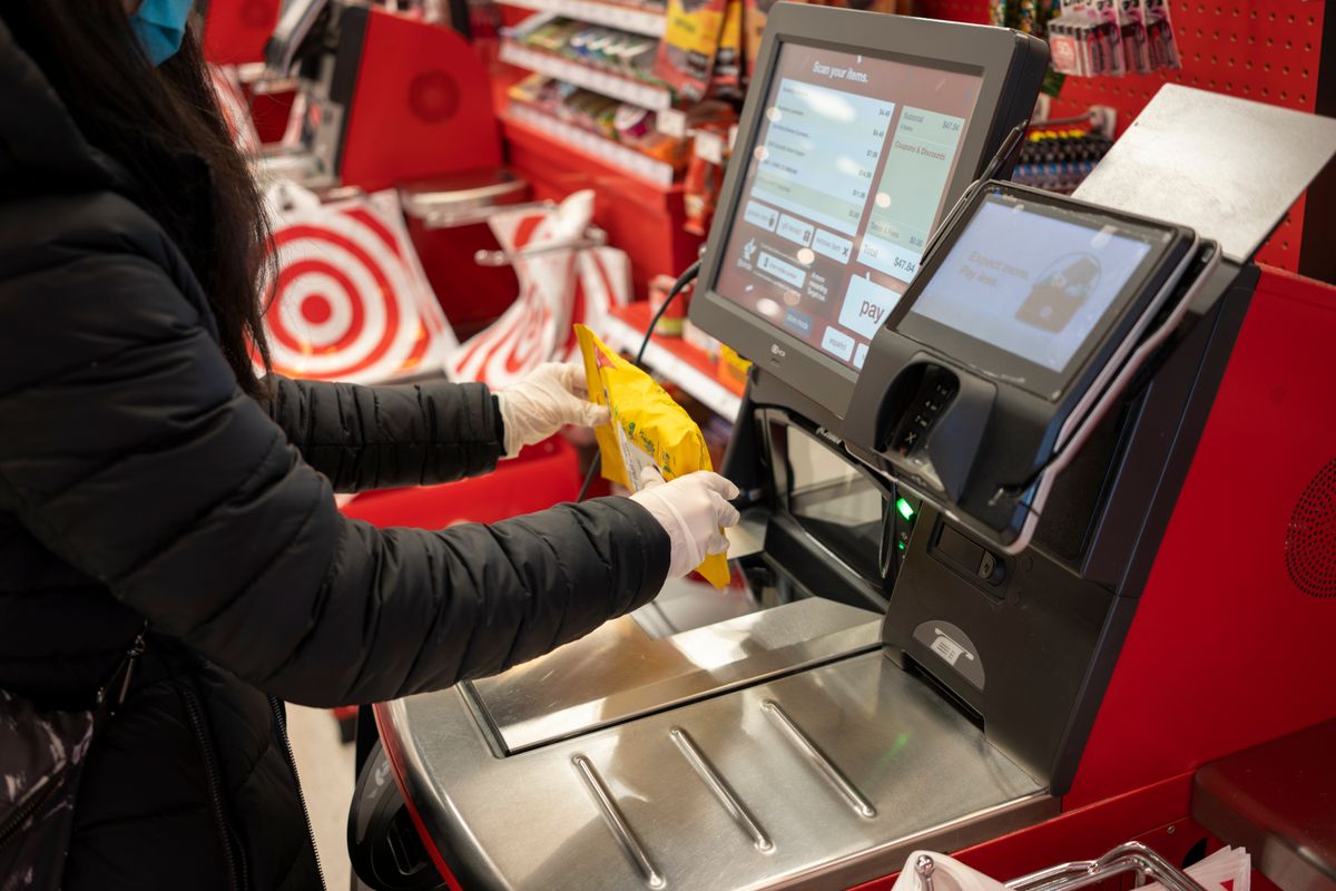 target, önkiszolgáló kassza, kassza, self-checkout
