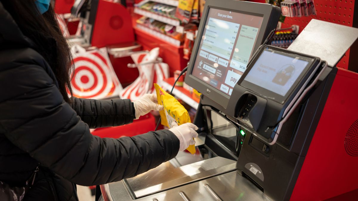 target, önkiszolgáló kassza, kassza, self-checkout