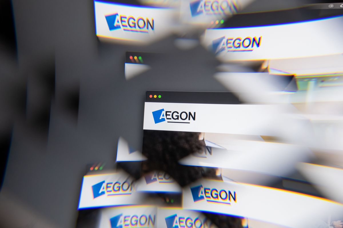 Milan,,Italy,-,April,10,,2021:, Aegon ,Logo,On,Laptop