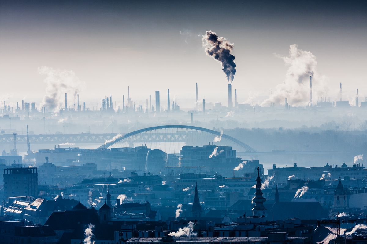 View,Of,Bratislava,In,The,Morning,,Slovnaft,Refinery,,Apollo,Bridge