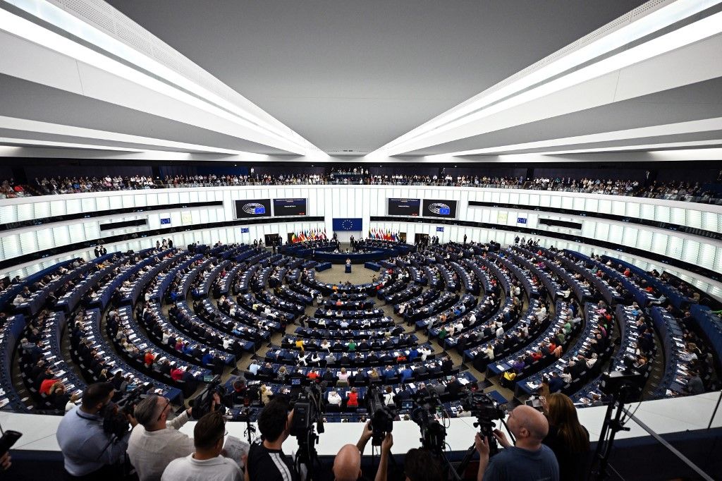 First plenary session of the newly-elected European Assembly in Strasbourg